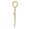 Black Bow Jewelry 14k Two Tone Gold and White Rhodium #1 Grandma Hearts Pendant, 20mm - 2 of 4