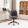 YOUNIKE Modern Upholstered Leather Home Office Desk Chair Swivel Adjustable Rolling Task Nail Tech Chair 24.41"Wx27.56"Dx(33.07-37.8)"H - 2 of 4