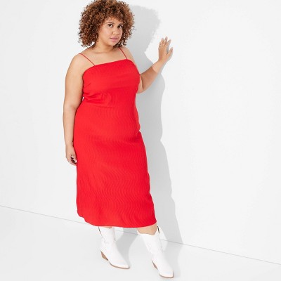 Women's Plisse Column Midi A-Line Dress - Wild Fable™