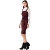 INSPIRE CHIC Women's Classic Button Decor Slim Fit Sleeveless Tie Waist Pinafore Overall Dress - 4 of 4