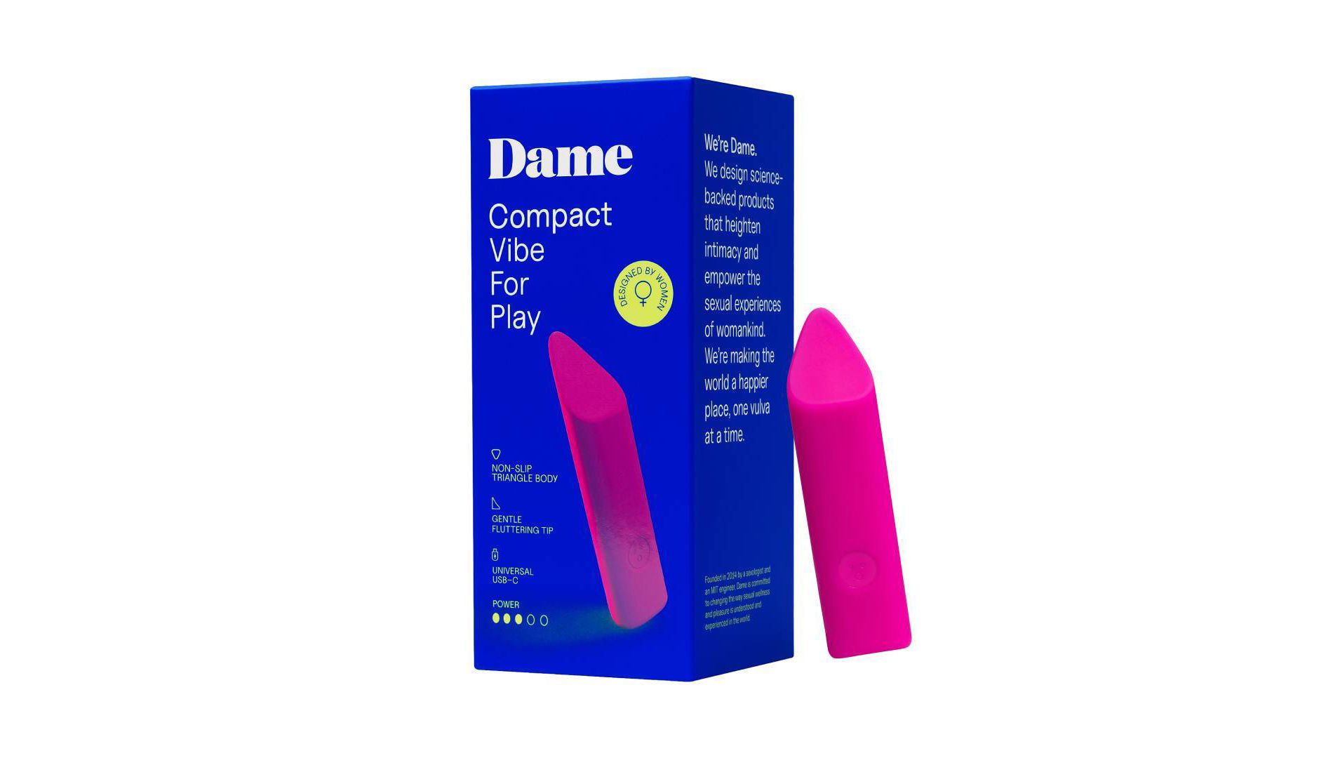 Dame Zig Softest Lipstick Bullet Vibrator for Women - Pink