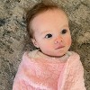 Everyday Kids Newborn Swaddle Blanket – Plush Faux Fur Swaddle Sack with Soft Fleece Lining – 0–3 Month Pink Baby Swaddle - 3 of 4