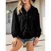 Coolmee Womens Corduroy Button Down Shirts Long Sleeve Oversized Boyfriend Casual Blouses Tops - 4 of 4