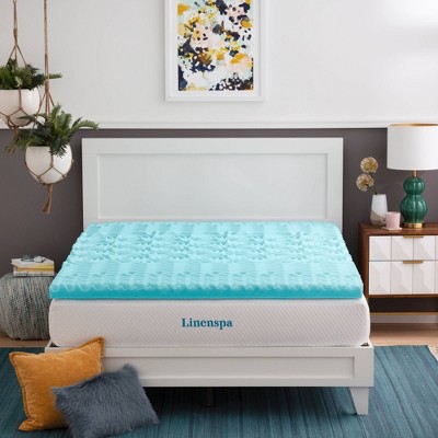 Twin Essentials 3" 5-Zone Gel Memory Foam Mattress Topper - Linenspa