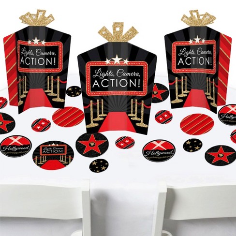 Big Dot Of Happiness Red Carpet Hollywood - Movie Night Party Decor And  Confetti - Terrific Table Centerpiece Kit - Set Of 30 : Target