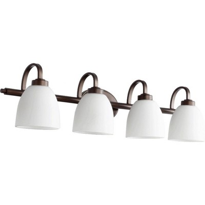 Quorum Lighting Reyes 4-Light Oiled Bronze Fan with Shade