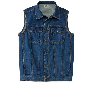 Liberty Blues by KingSize Men's Big & Tall Denim Vest - 1 of 4