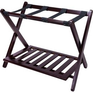 Casual Home Luggage Rack, Walnut, Solid Wood - 1 of 4
