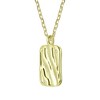 14K gold plated necklace featuring a sleek and stylish square pendant for a modern and elegant look - 3 of 3