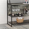 Bestier 3 Tier Liquor Bar Table Wine Bar Cabinet Coffee Station for Kitchen - 3 of 4