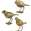 Slickblue Heavy Cast Iron Birds, Set of 3 Decorative Figurines, Table Accent, Gold Finish, 4.75"x0.75"x3.75" - 3 of 3