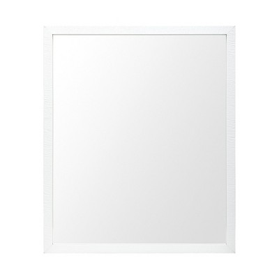 HomeRoots 26" White Framed Bathroom Vanity Mirror