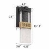 Wellfor 1-Light LED Hardwired 13.11" Outdoor Sconce: Rust-Resistant, Energy-Efficient - 3 of 4