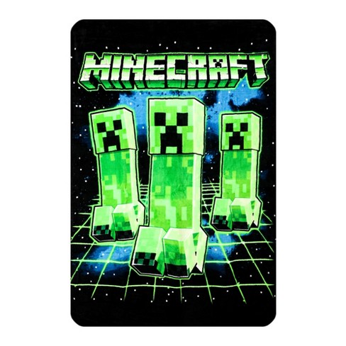 Digital Print Minecraft Creepers Throw Blanket : Target