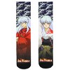 InuYasha Anime Men's Sesshomaru & Inuyasha 2 Character Sublimated Crew Socks 1 Pair (Sock Size 10-13) Multicolored - 2 of 4