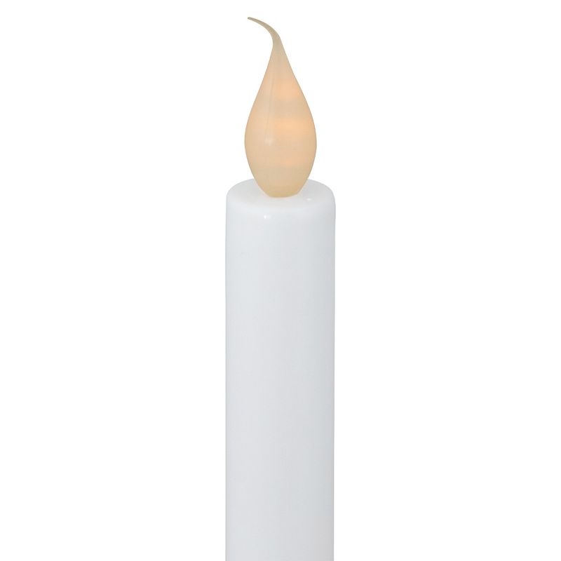 Northlight 9.25" Pre-Lit LED White and Silver Lighted Christmas Candle Lamp, 5 of 7