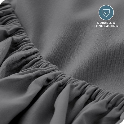 Queen Gray Ultra-Soft Microfiber Deep Pocket Fitted Sheet