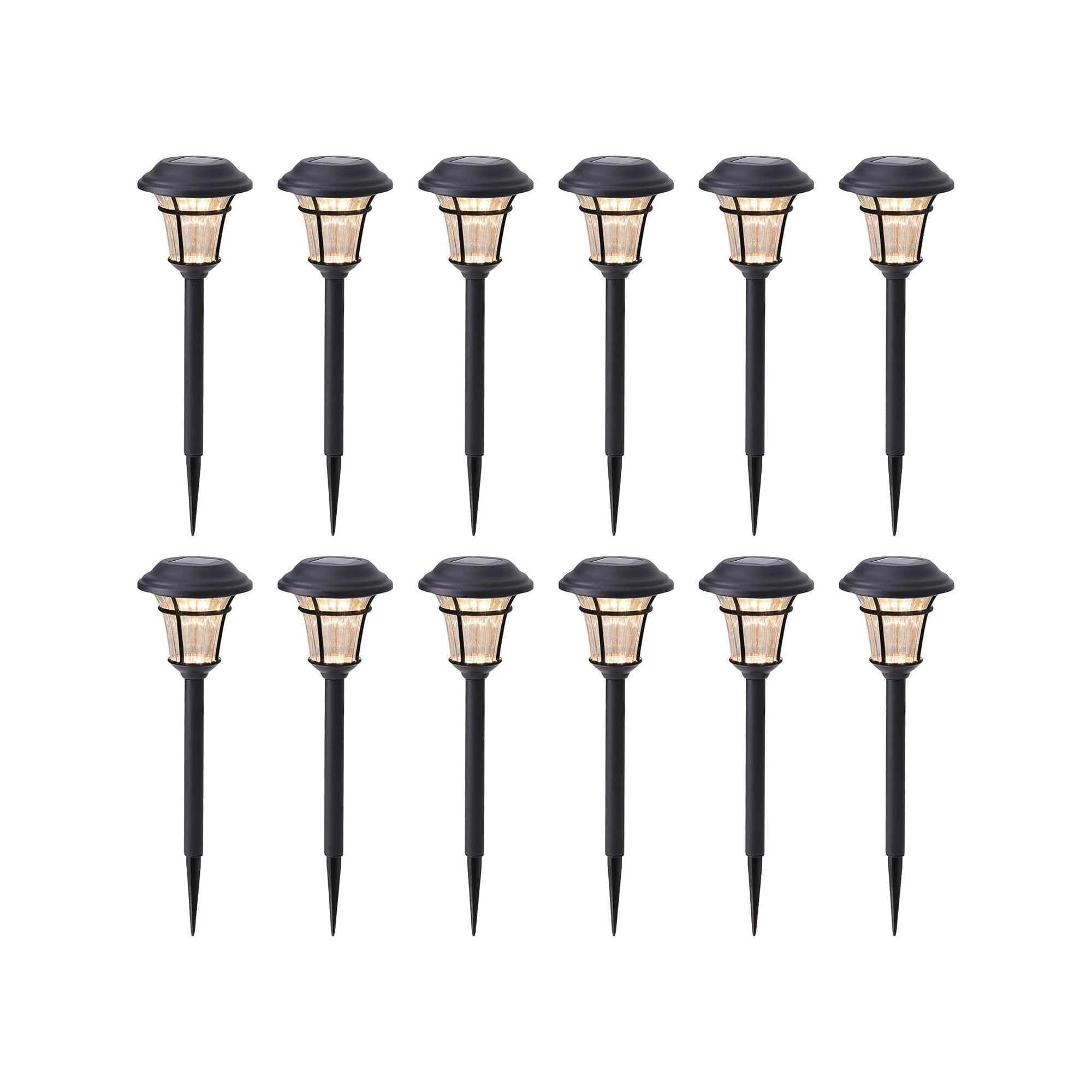 MAGGIFT Solar Pathway Lights, Outdoor Waterproof Garden and Yard Decor, 12-Pack