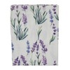 Saro Lifestyle Long Shower Curtain With Lavender Design - 2 of 3