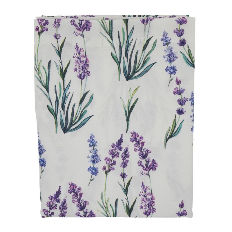 Saro Lifestyle Long Shower Curtain With Lavender Design, 2 of 4