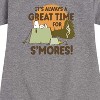 - Peanuts - It's Always A Great Time For Smores Graphic Short Sleeve Fleece Dress - 2 of 4
