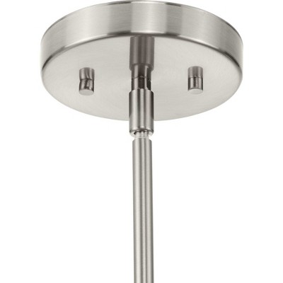 Haas Brushed Nickel 6-Light Chandelier with Opal Glass Globes