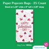 Big Dot of Happiness Happy Galentine’s Day Popcorn Bags with Hearts, Valentine’s Day Favor Treats Free-Standing Individual White Paper Bags - 25 Count - 4 of 4