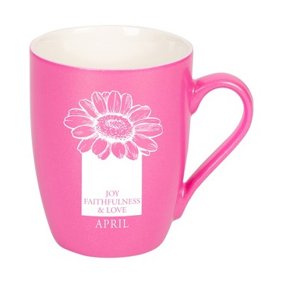Elanze Designs Joy Faithfulness And Love April Princess Pink 10 ounce New Bone China Coffee Cup Mug