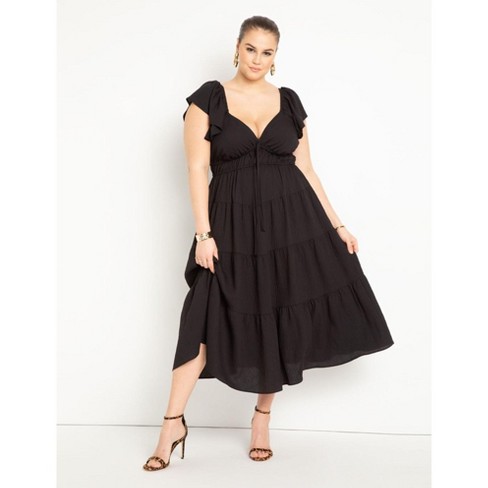 Eloquii Women's Plus Size Ruffled Tiered Maxi Dress : Target