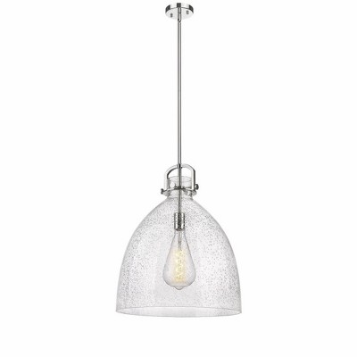 Newton Bell - 1 Light Stem Hung Pendant In Industrial Style-23.88 Inches Tall and 18 Inches Wide