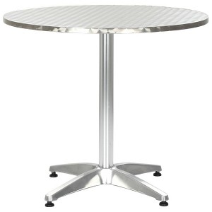vidaXL Bistro Table Outdoor Side Table Garden Porch Deck Furniture Aluminum - 1 of 4