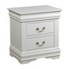 NicBex Nightstand with 2 Drawers,16.5/15.5 inch Bedside Table with Metal Handle and Black Finish,Side Table for Bedroom,Living Room,Black/White/Silver - 2 of 4