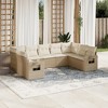 vidaXL Garden Sofa Set Beige, Cream White - 2 of 4