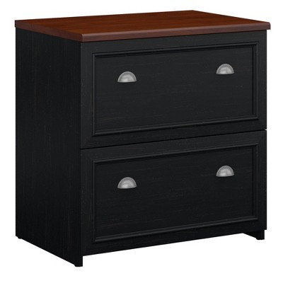 2 Drawer Fairview File Cabinet Antique Black - Bush Furniture