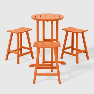 WestinTrends Malibu All Weather Hdpe Outdoor Patio Counter Height Bistro Set (4-Piece) - 1 of 4