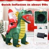 Tangkula 6.7 FT Christmas Inflatable Santa Claus Ride on Dinosaur - 3 of 4