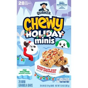 Quaker Chewy Snack Bars Christmas Minis - 13.8oz/28ct - 1 of 4
