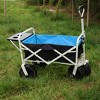 FURNIinspire Wheelbarrows And Lawn Carts Folding Wagon Garden Cart, Multi Function Garden Cart For Carrying, Black And Blue, 47“*20"*43" - 2 of 4