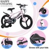 HTUTWOO Kids Bike, 16 & 18 Inch Toddler Bicycle with Glow in The Dark Training Wheels, Adjustable Seat and Sturdy Frame for Boys and Girls Ages 3-9 - 2 of 4