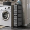 Sorbus 5 Drawers Narrow Dresser with Steel Frame, Wood Top & Easy Pull Fabric Bins for Small Spaces, Closets, Bedrooms, Bathrooms & Laundry - 2 of 4