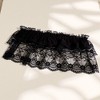 Anna-Kaci Women's Ruffled Lace Overlay Waist Belt with Scalloped Hem and Ribbon Tie 45.5in - 3 of 4
