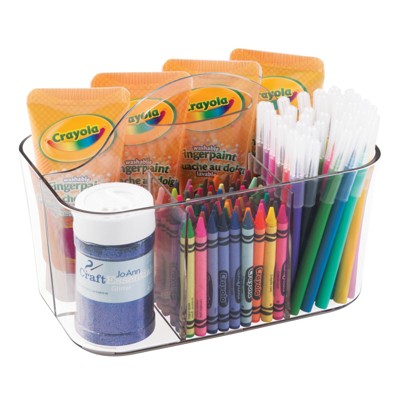 Mdesign Plastic Sewing & Craft Storage Organizer Caddy Tote With Handle, Clear : Target