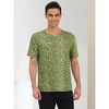 Lars Amadeus Men's Round Neck Animal Pattern Short Sleeves T Shirt - 2 of 4