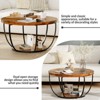 Modern 2-Tier Round Coffee Table - Space-Saving Accent Table for Living Rooms & Apartments - 4 of 4
