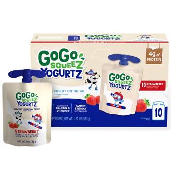 GoGo squeeZ Kids' YogurtZ, Strawberry - 30oz/10ct