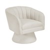 Cesicia 27.5" x 27.5" x 27.5"H Beige Modern Swivel Accent Chair Solid Wood Foam Seat Cushion Comfort Home Furniture - 2 of 4