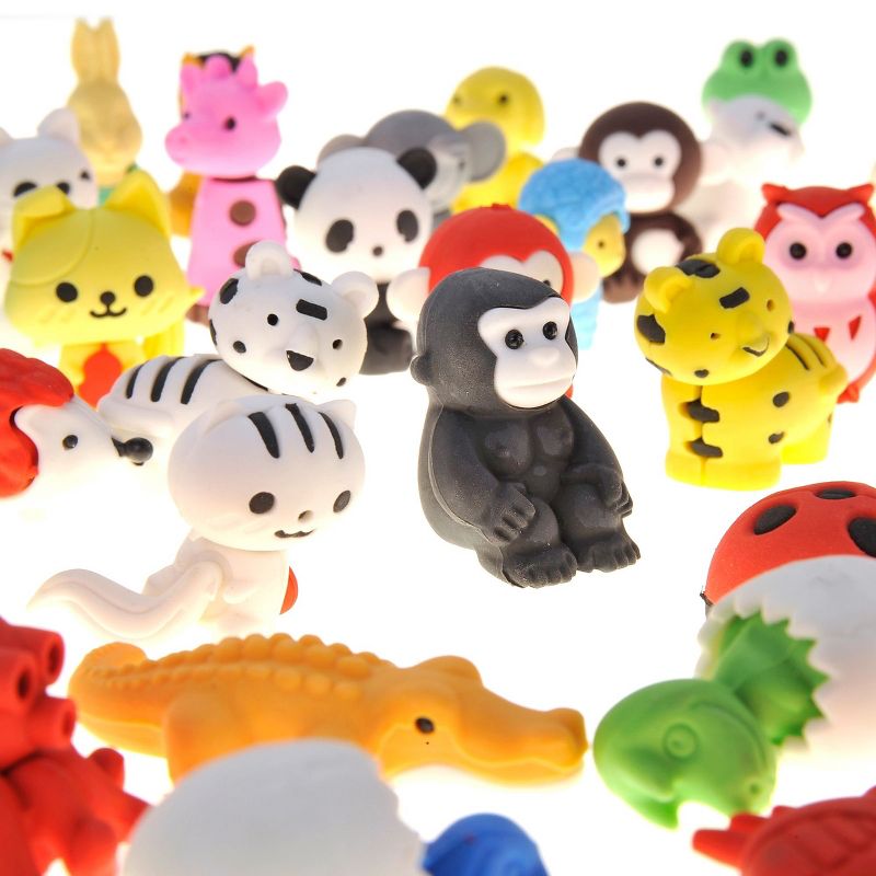 Insten 60 Pieces Puzzle Animal Erasers, Cute Stationery for Children and Kids, 2 of 6