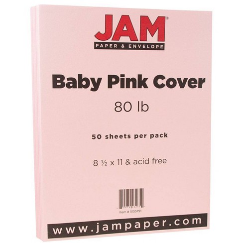 Jam Paper Basis 80lb Cardstock 8.5 X 11 50pk Baby Pink Light Pink Printer Paper 80lb 8.5 X 11 Inches 50 Sheets Target