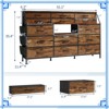 55" Fabric Dresser with 14 Drawers, 2 Shelves & Side Pocket, Sturdy Steel Frame, Wood Top, Anti-Tip Kit for Bedroom and Living Room - 2 of 4