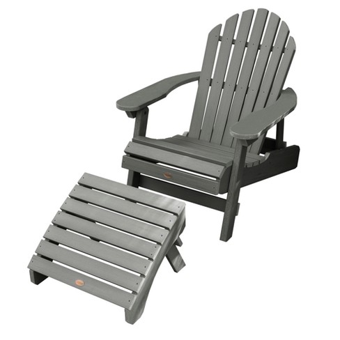 Plastic adirondack discount chair and ottoman